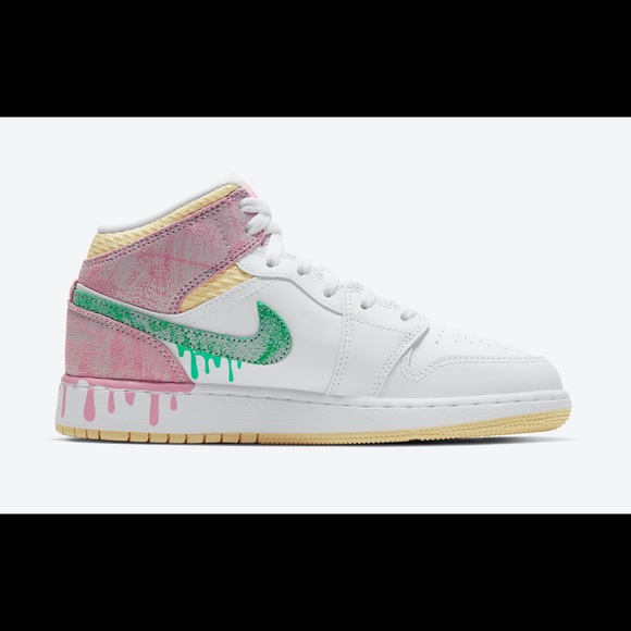 Air Jordan 1 Mid Paint Drip (PS) Preschool - Picture 3 of 6